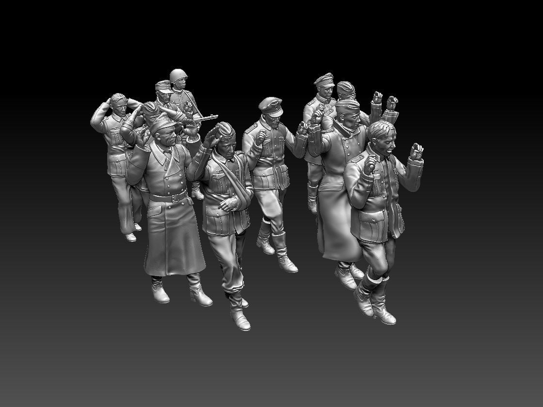 captured German soldiers 3D print model_15