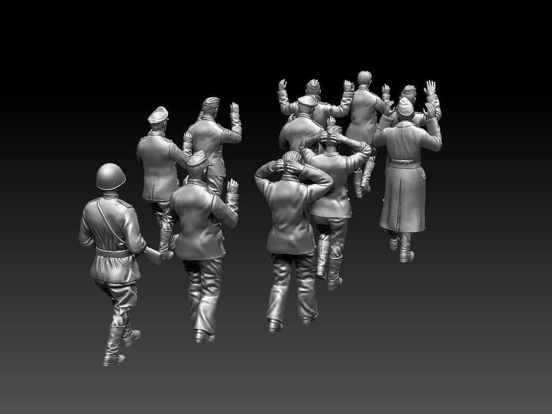 captured German soldiers 3D print model_12