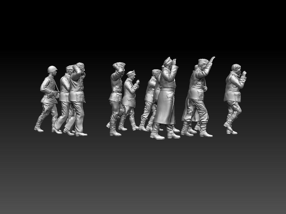 captured German soldiers 3D print model_13