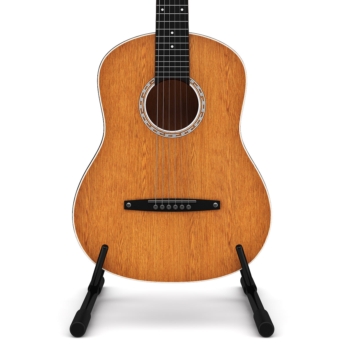 Acoustic Guitar 3D Model .max .obj .fbx .c4d
