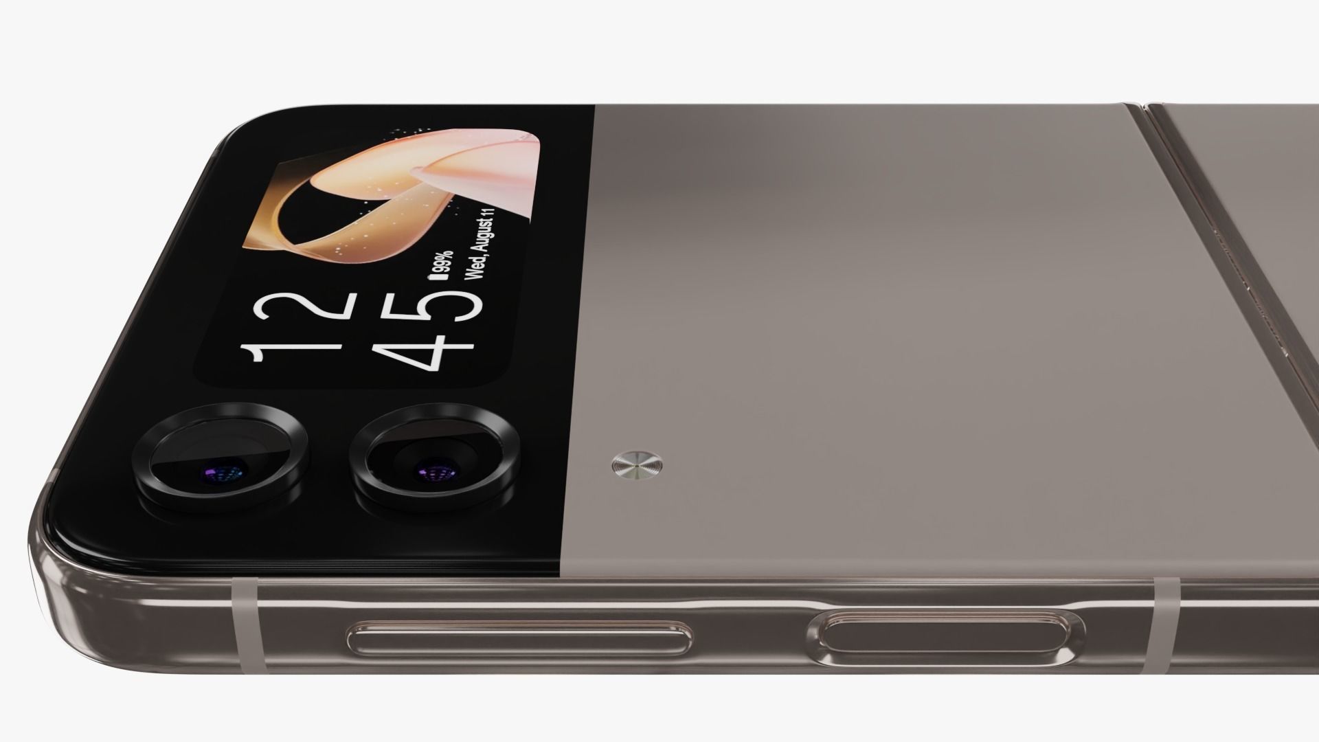 Samsung Galaxy Z Flip 4 Pink Gold Low-poly 3D model_9