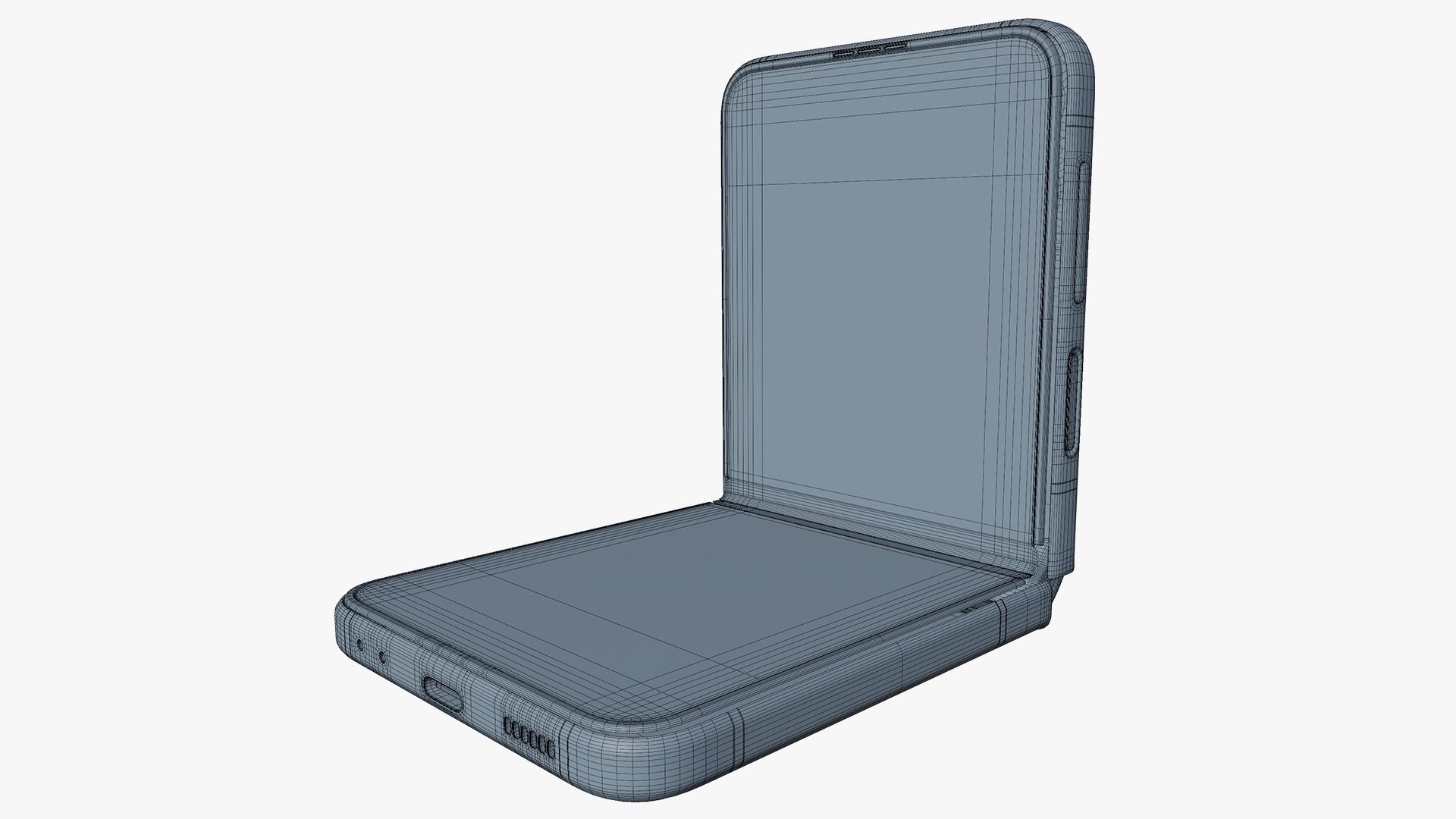 Samsung Galaxy Z Flip 4 Pink Gold Low-poly 3D model_25