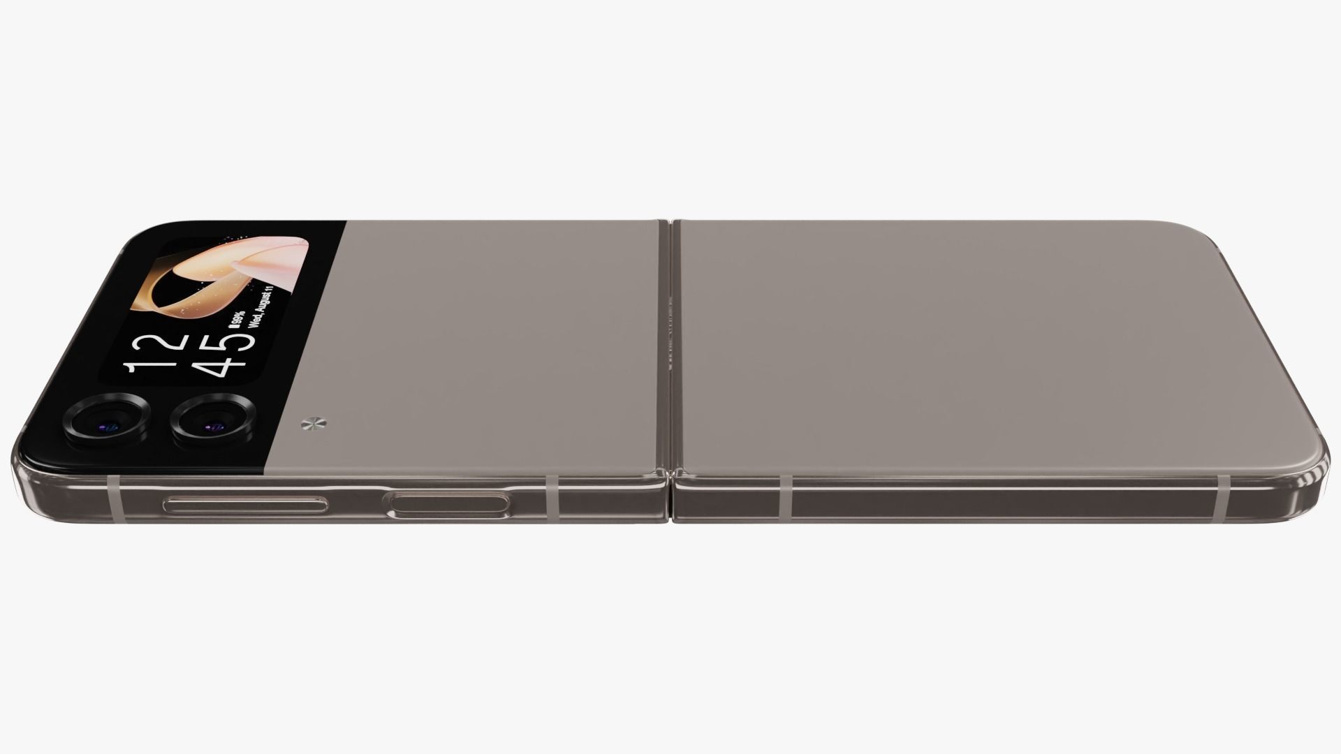 Samsung Galaxy Z Flip 4 Pink Gold Low-poly 3D model_8