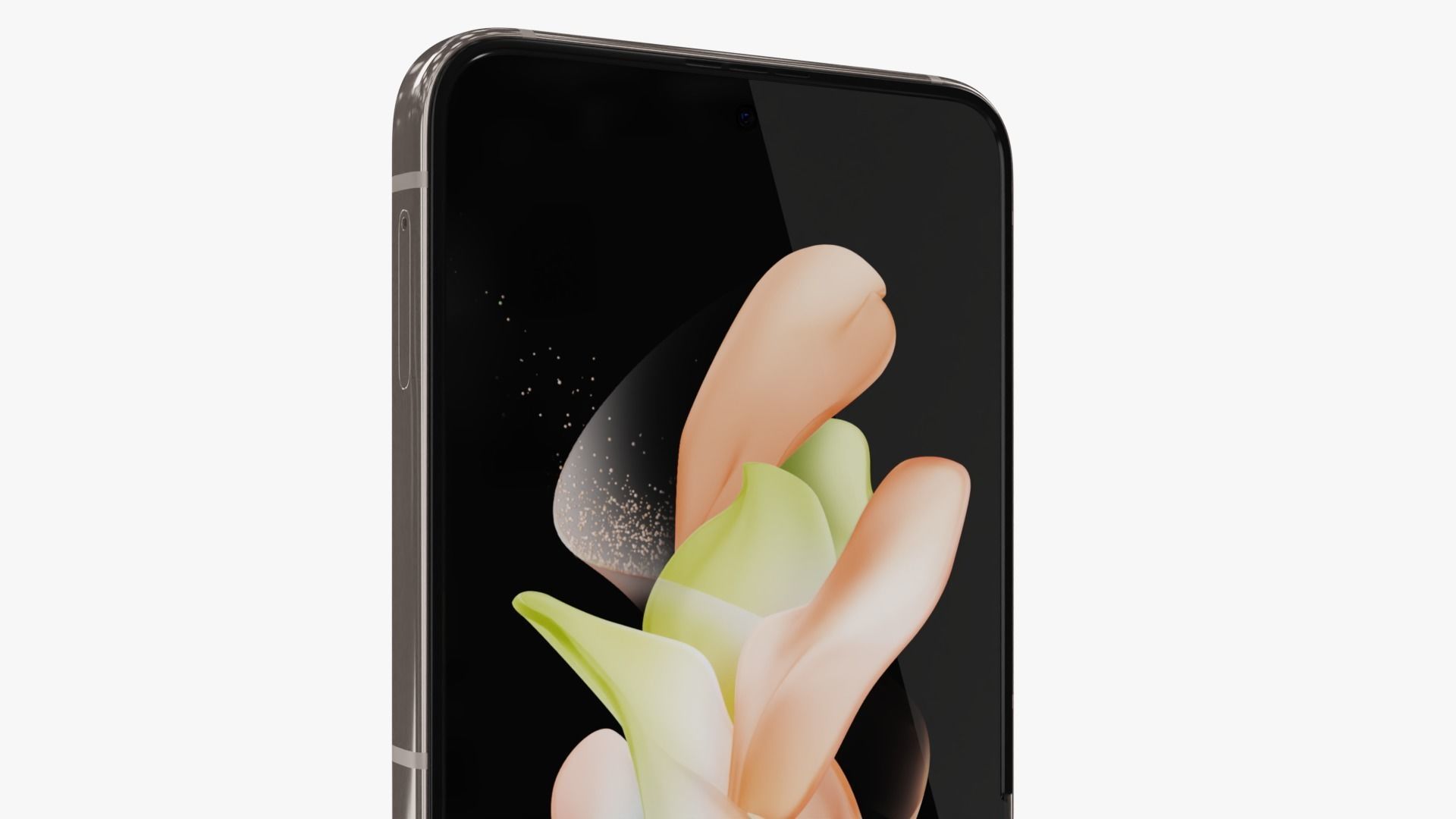 Samsung Galaxy Z Flip 4 Pink Gold Low-poly 3D model_5