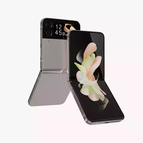 Samsung Galaxy Z Flip 4 Pink Gold Low-poly 3D model