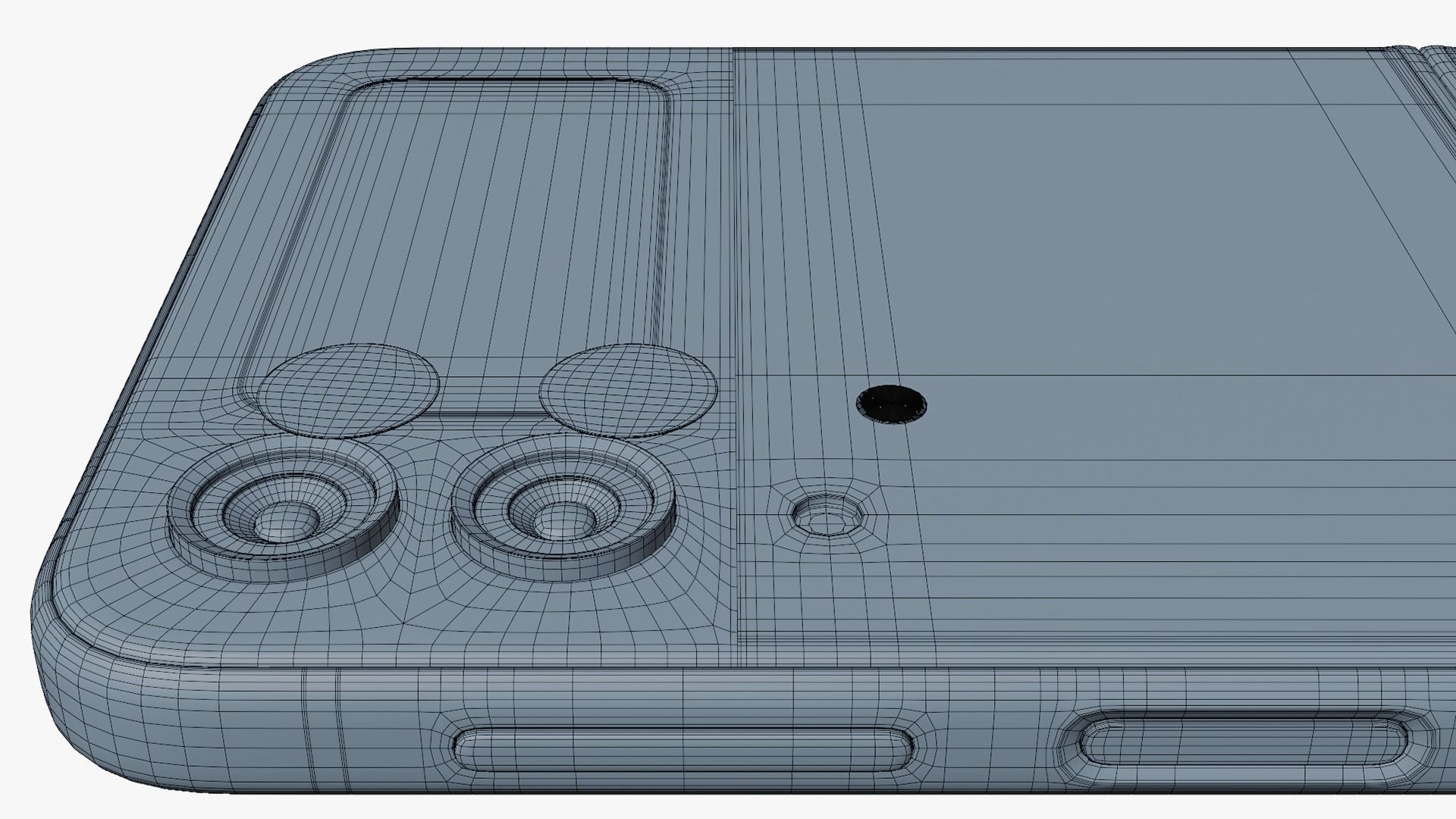 Samsung Galaxy Z Flip 4 Pink Gold Low-poly 3D model_20