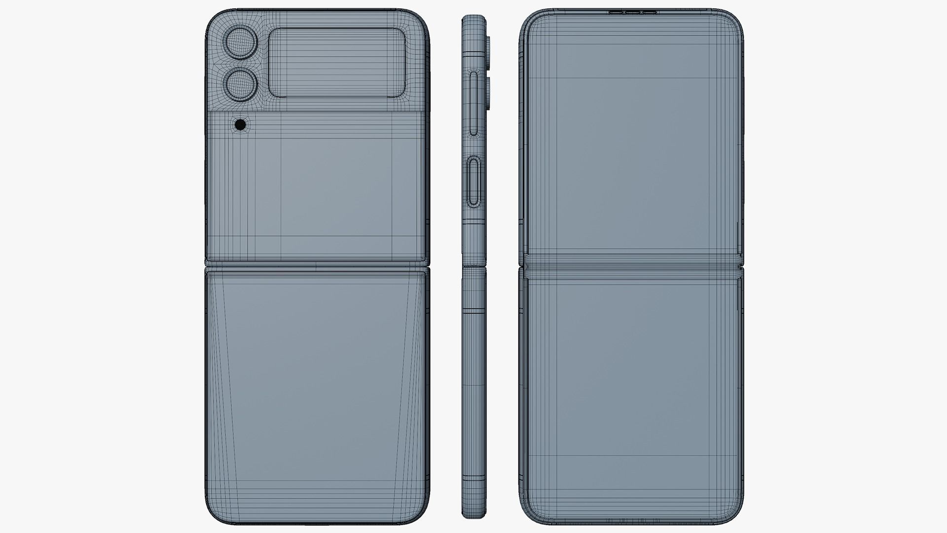 Samsung Galaxy Z Flip 4 Pink Gold Low-poly 3D model_16