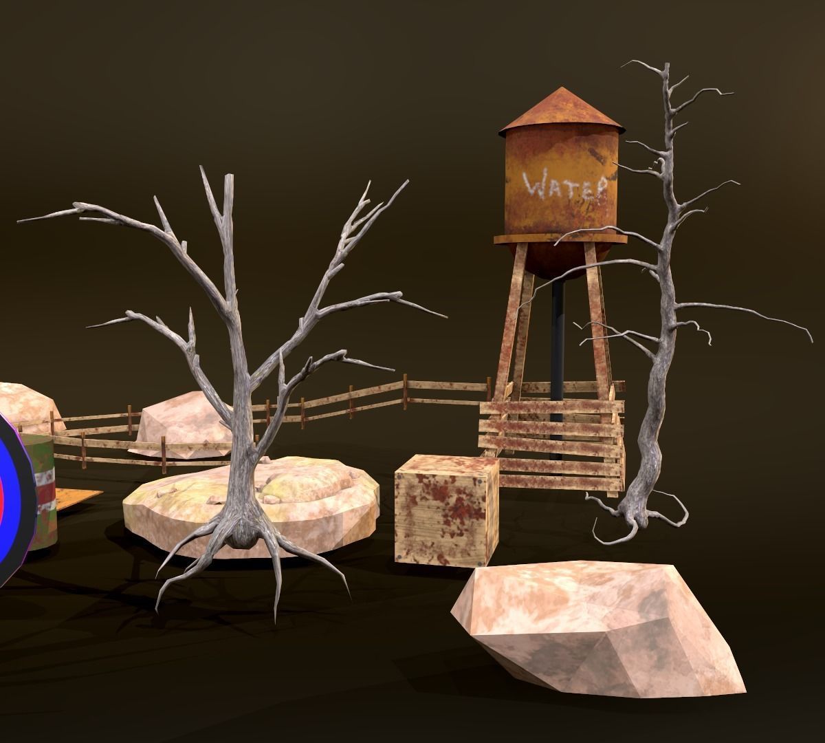 WarZone Environment Bundle Low-poly 3D model_1