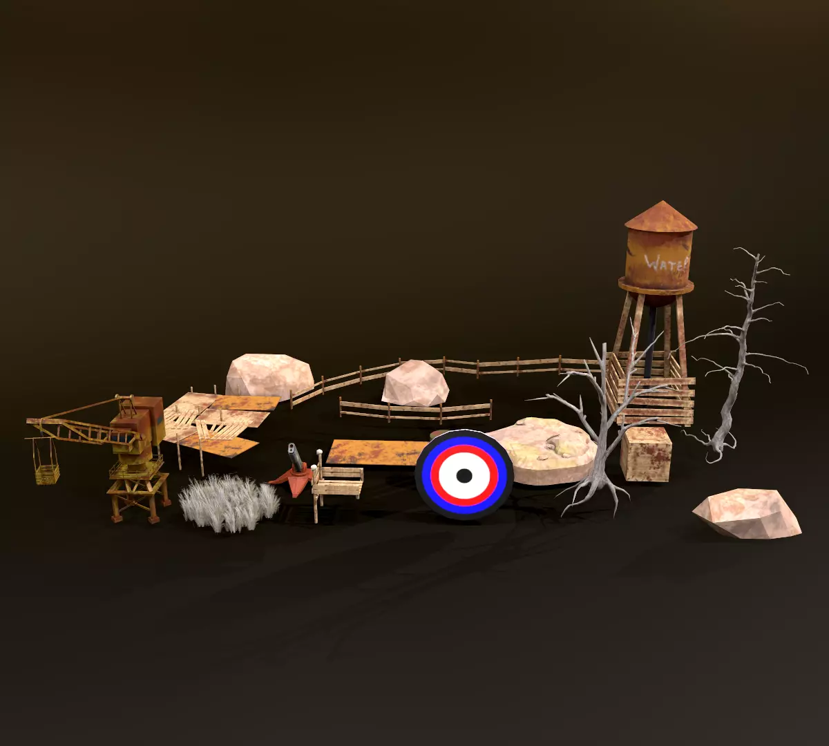 WarZone Environment Bundle Low-poly 3D model_0