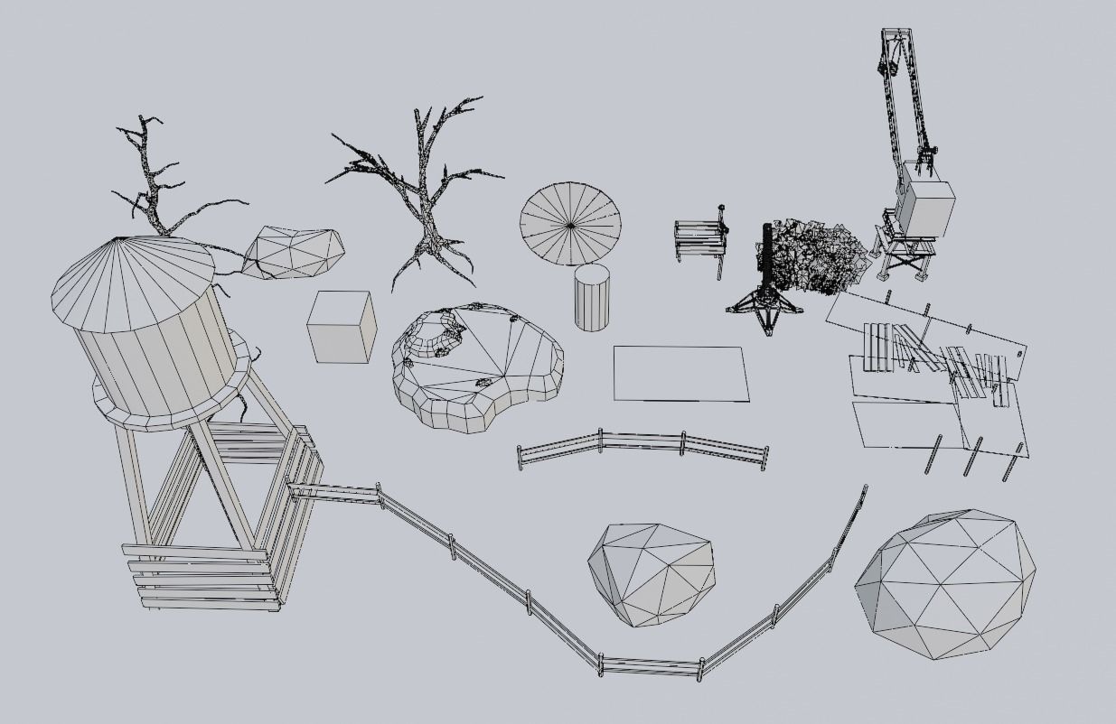 WarZone Environment Bundle Low-poly 3D model_3