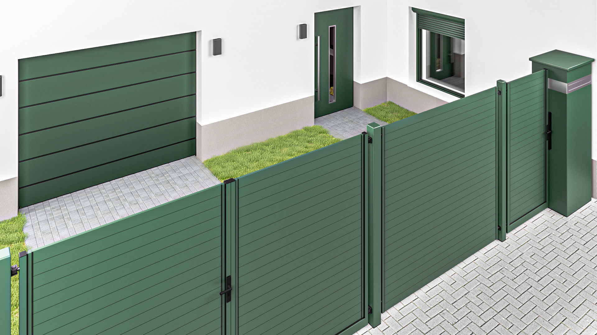 Collections of Gates Windows and Door 3D model_36