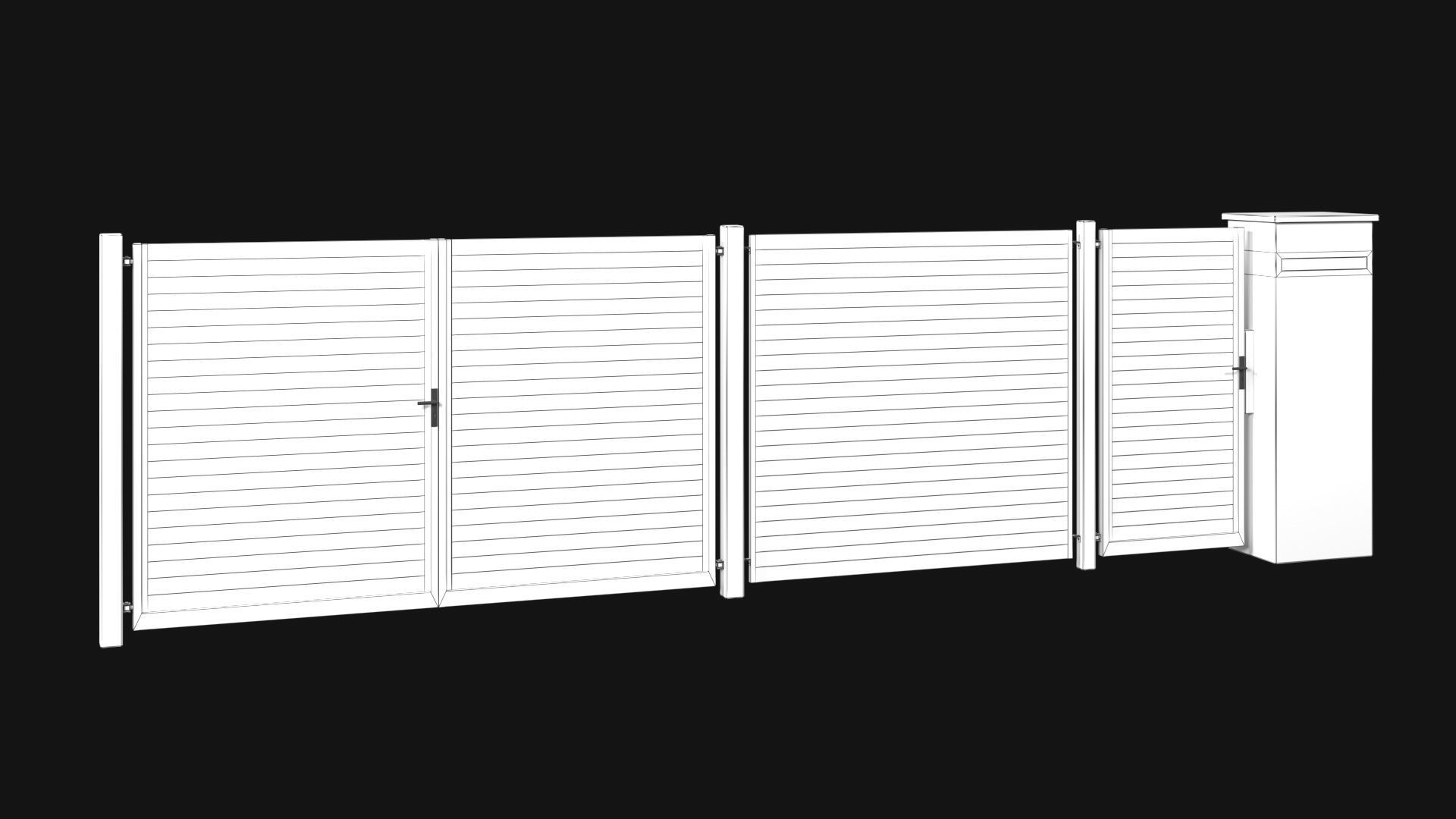 Collections of Gates Windows and Door 3D model_32