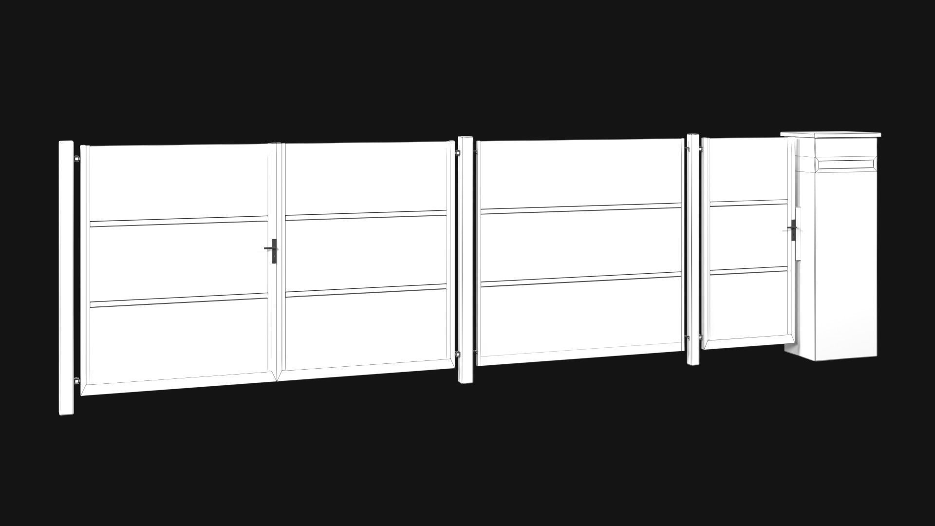 Collections of Gates Windows and Door 3D model_17