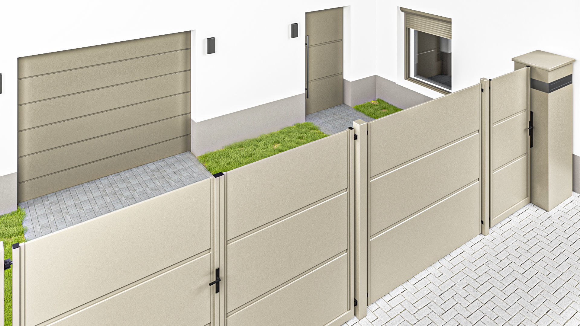 Collections of Gates Windows and Door 3D model_18