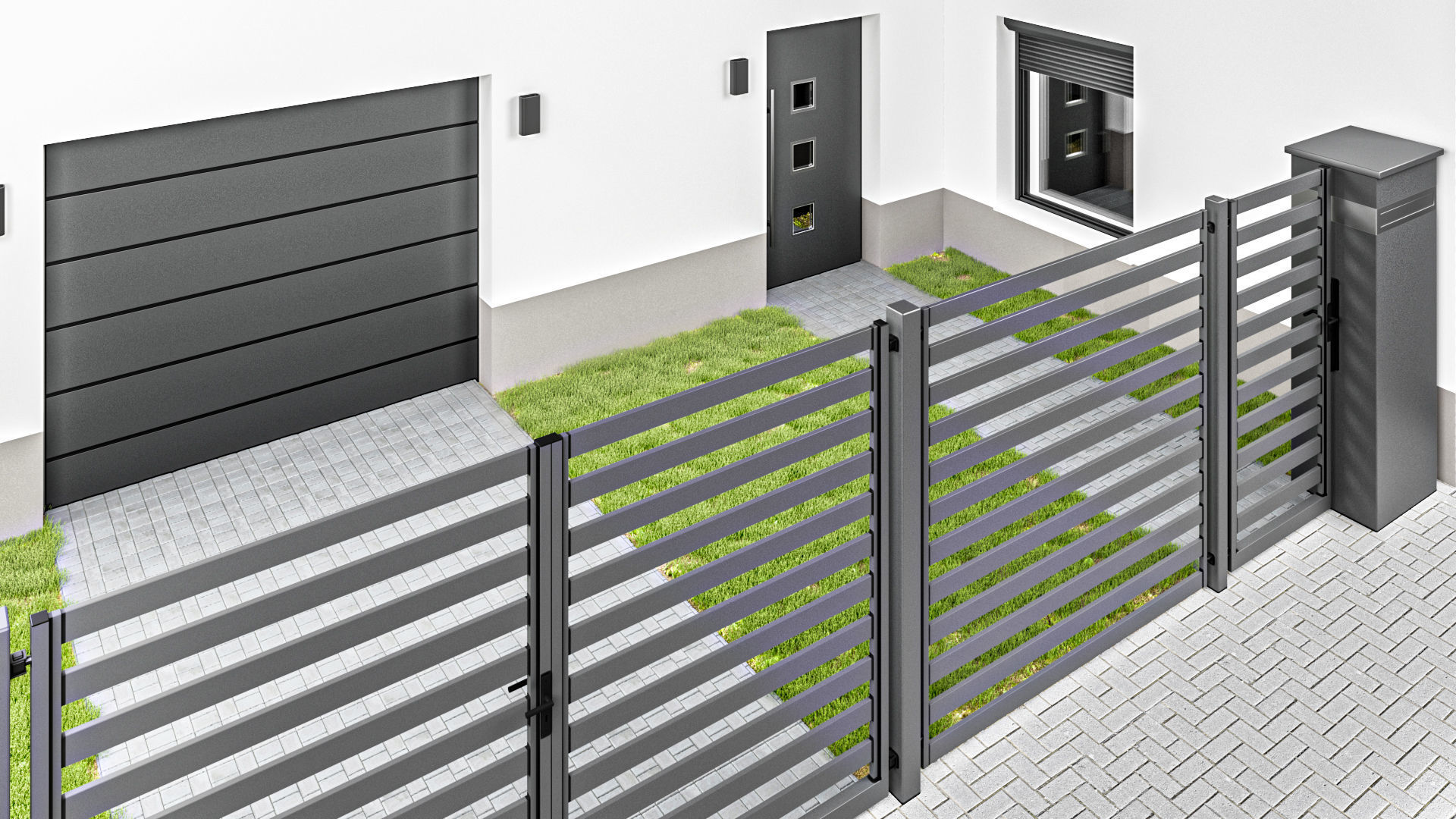 Collections of Gates Windows and Door 3D model_27