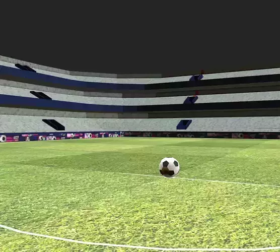 Soccer Playing Venue Low-poly 3D model