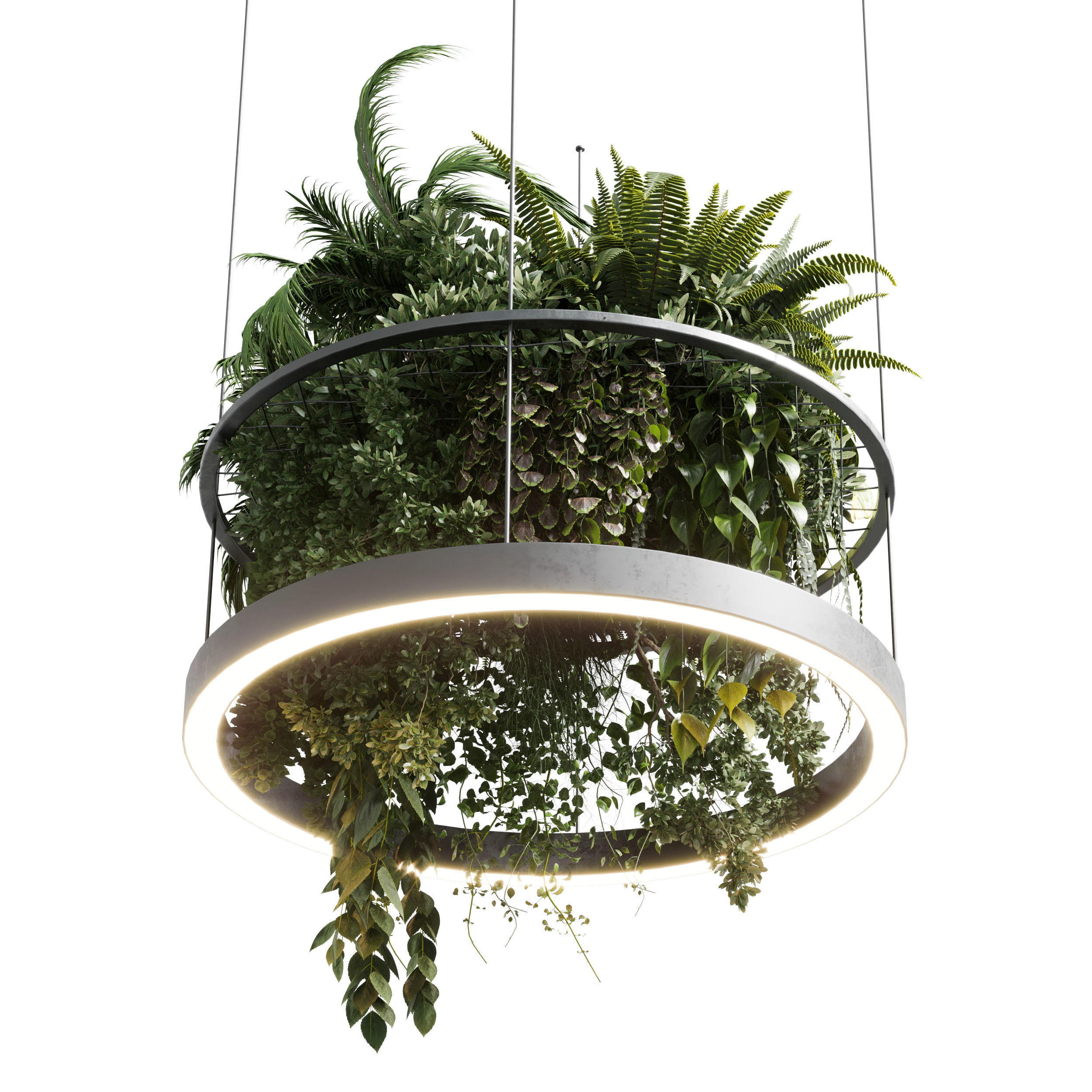 pot light pendant plant light hanging 09 3D model_2
