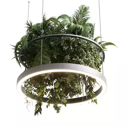pot light pendant plant light hanging 09 3D model