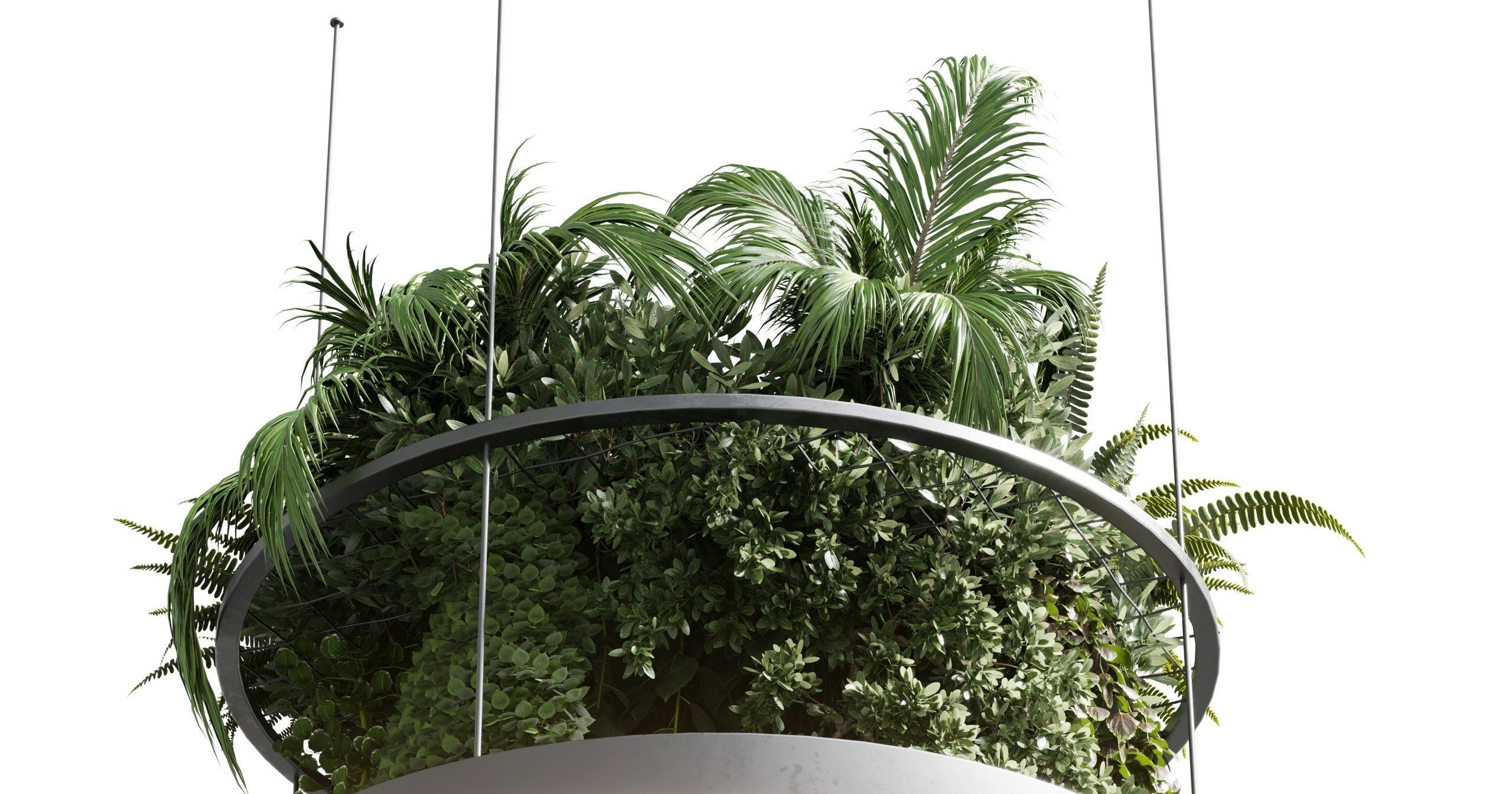 pot light pendant plant light hanging 09 3D model_1