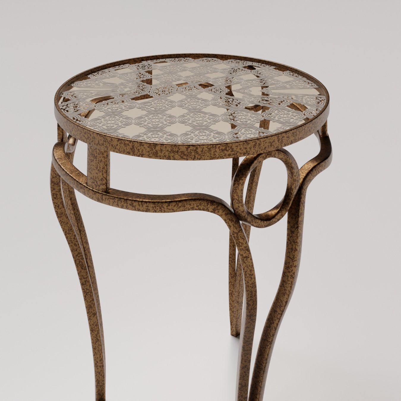 Art Deco Table 02 3D model_6