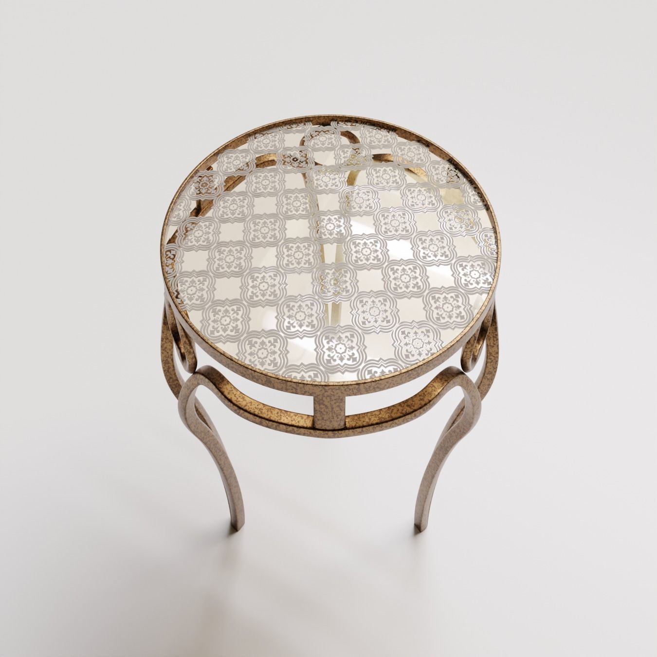 Art Deco Table 02 3D model_2