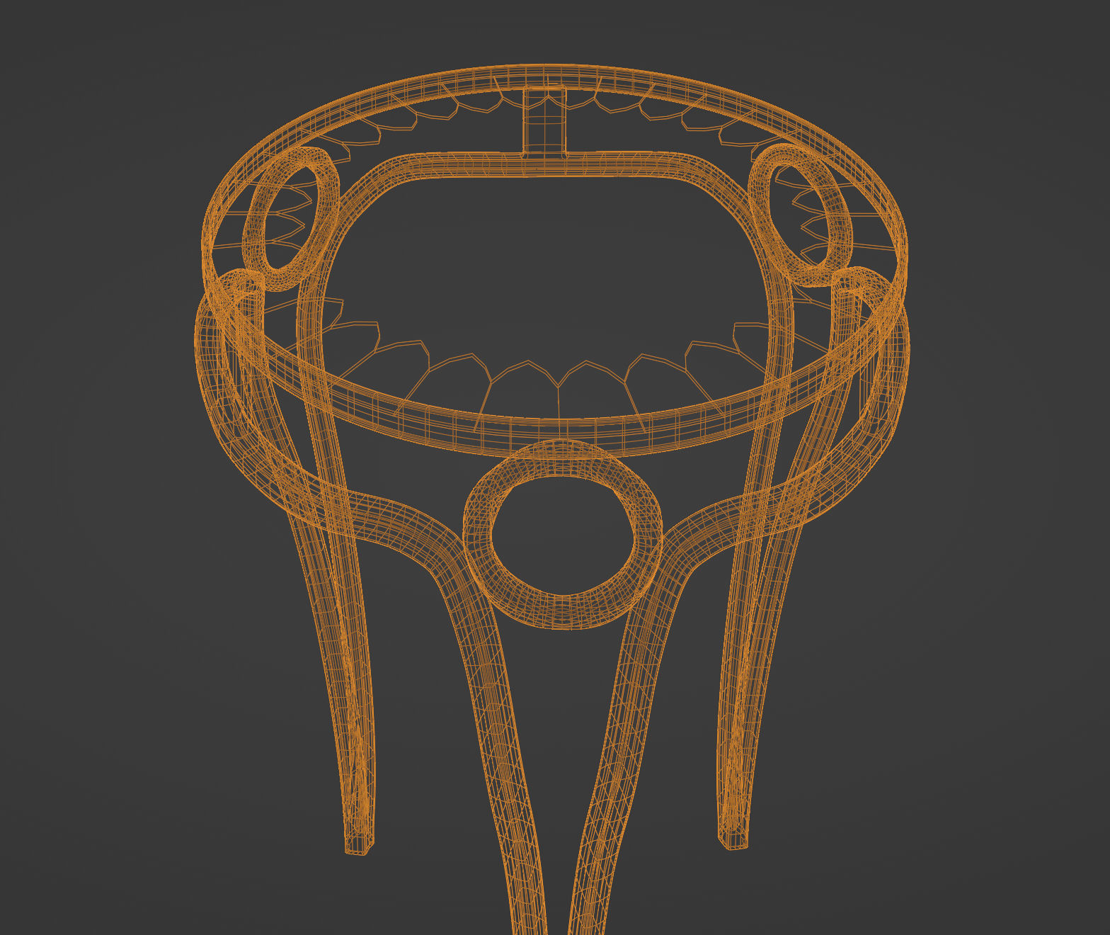 Art Deco Table 02 3D model_11