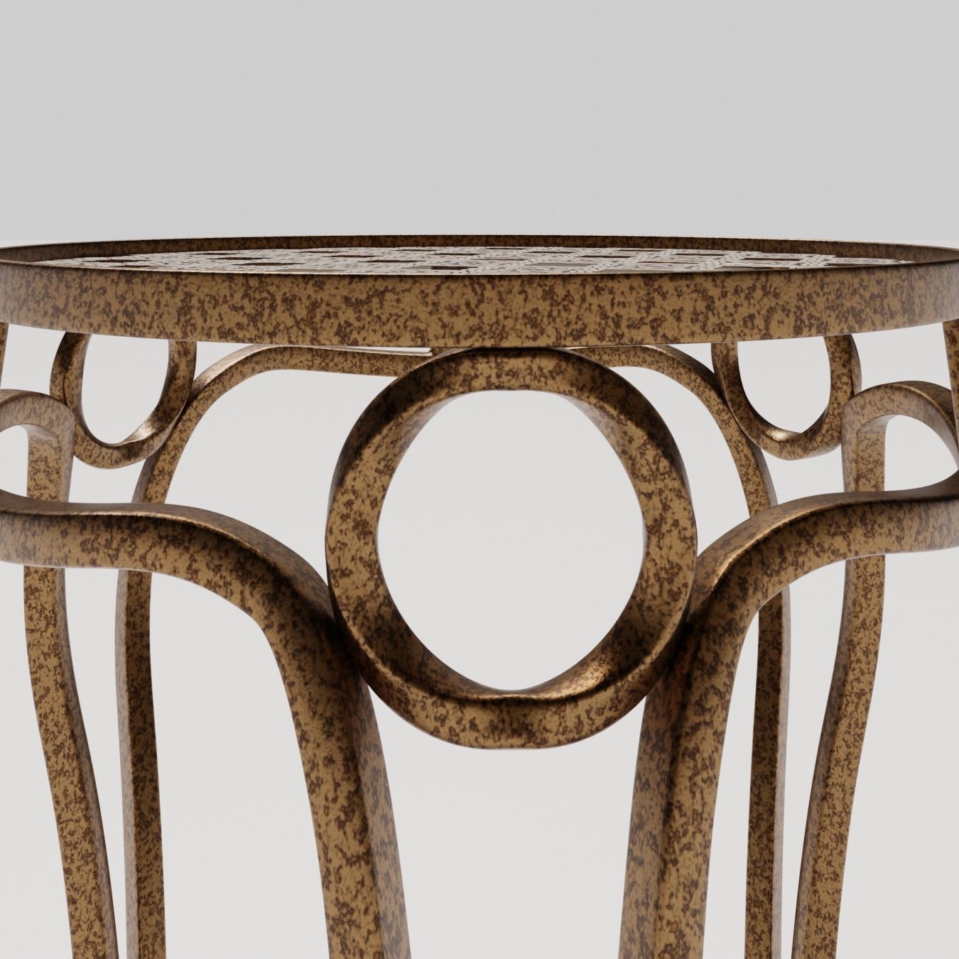 Art Deco Table 02 3D model_7