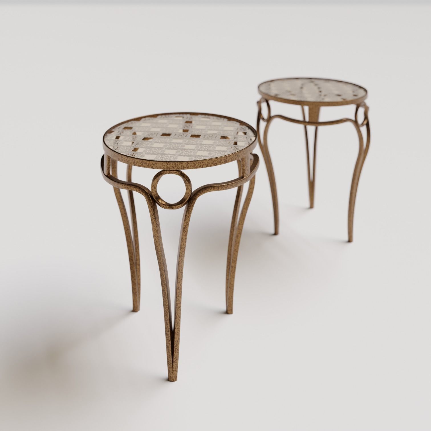 Art Deco Table 02 3D model_10