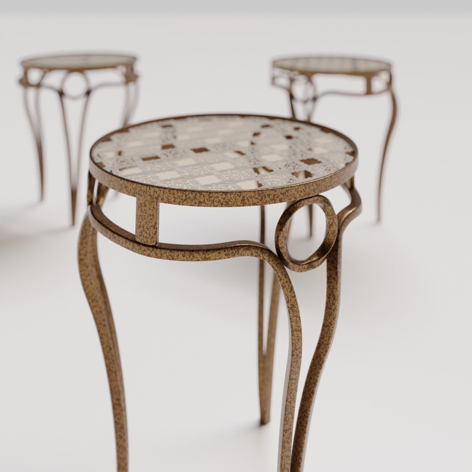 Art Deco Table 02 3D model_1