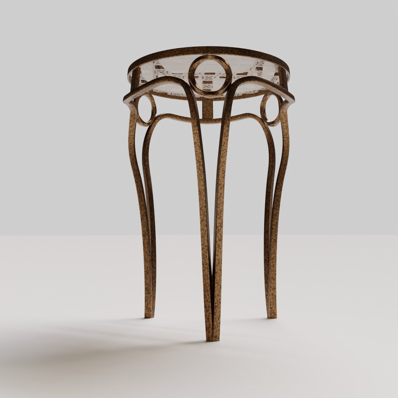 Art Deco Table 02 3D model_9