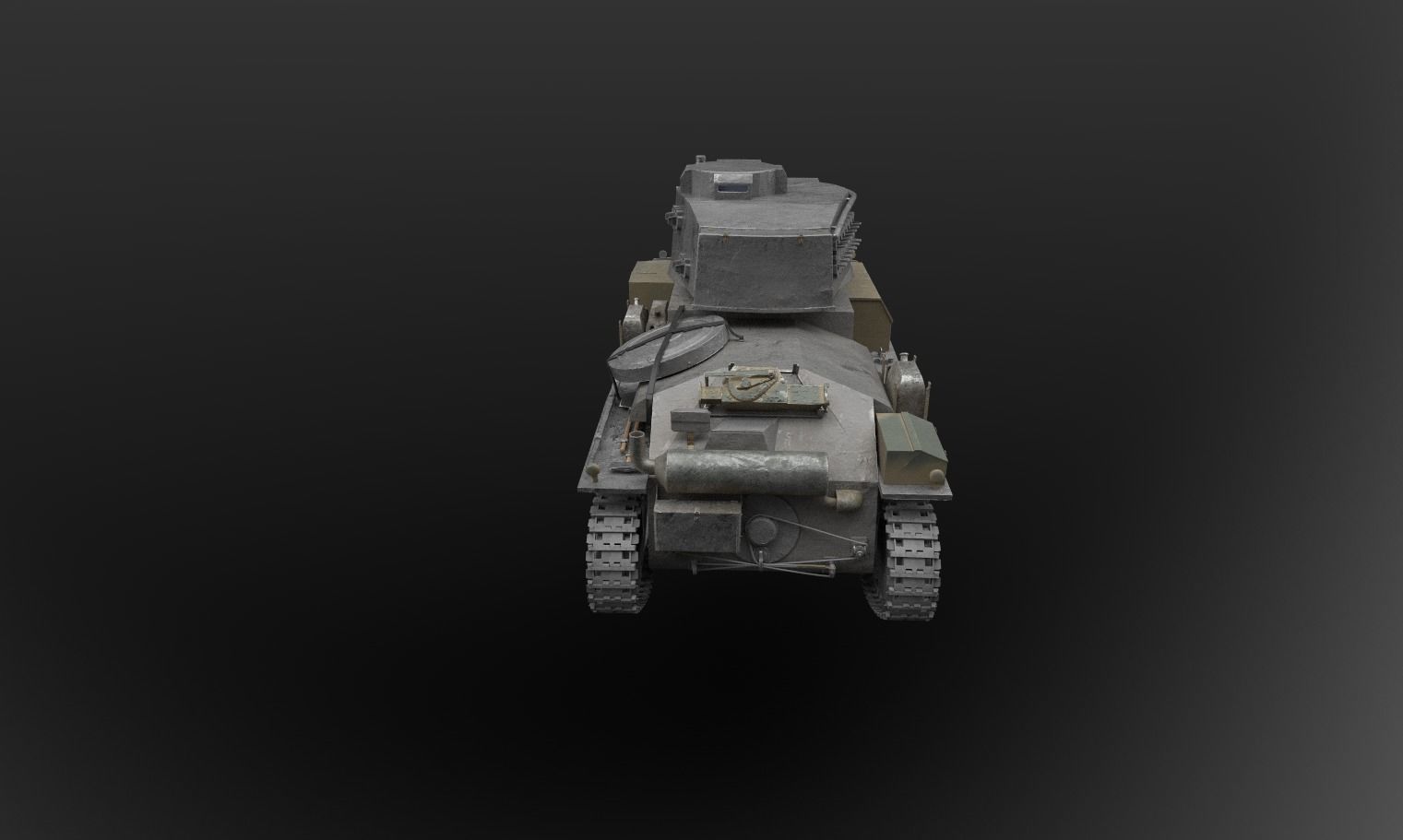 Pz Kpfw 38 tank Low-poly 3D model_3