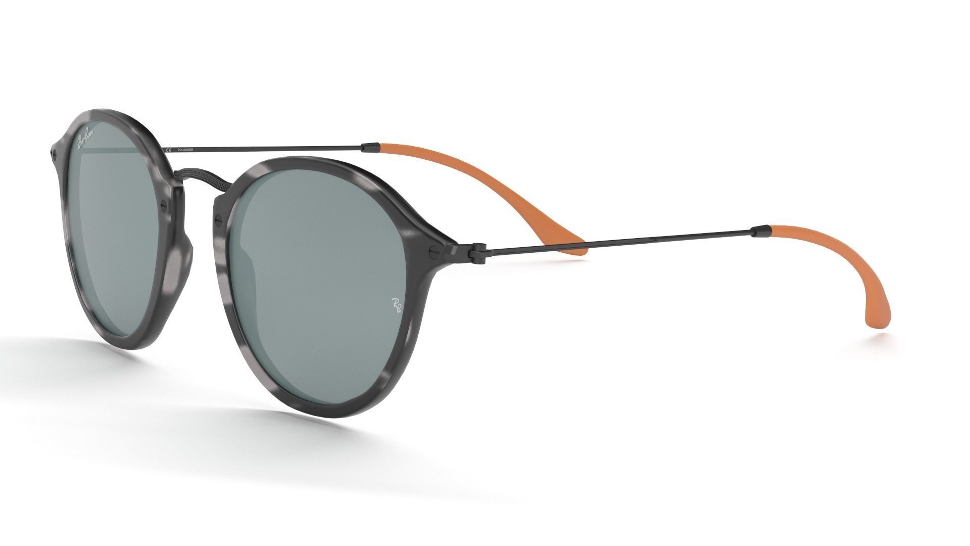 Sunglass Ray Ban Fleck Pop Polarized Grey Havana Black Classic 3D model_31