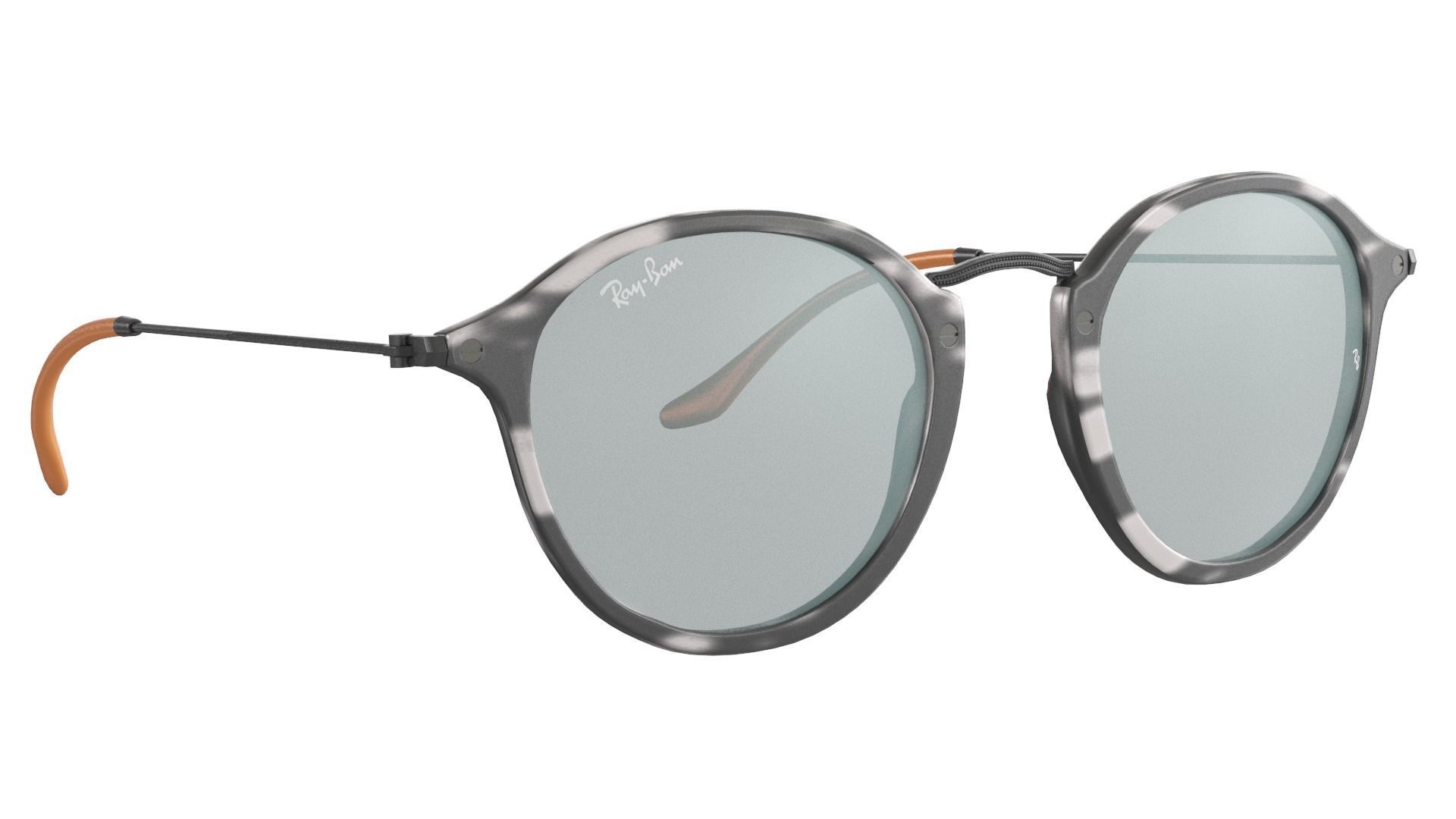 Sunglass Ray Ban Fleck Pop Polarized Grey Havana Black Classic 3D model_15