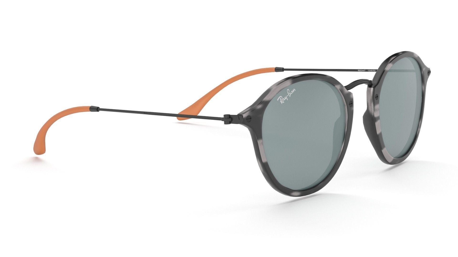 Sunglass Ray Ban Fleck Pop Polarized Grey Havana Black Classic 3D model_12