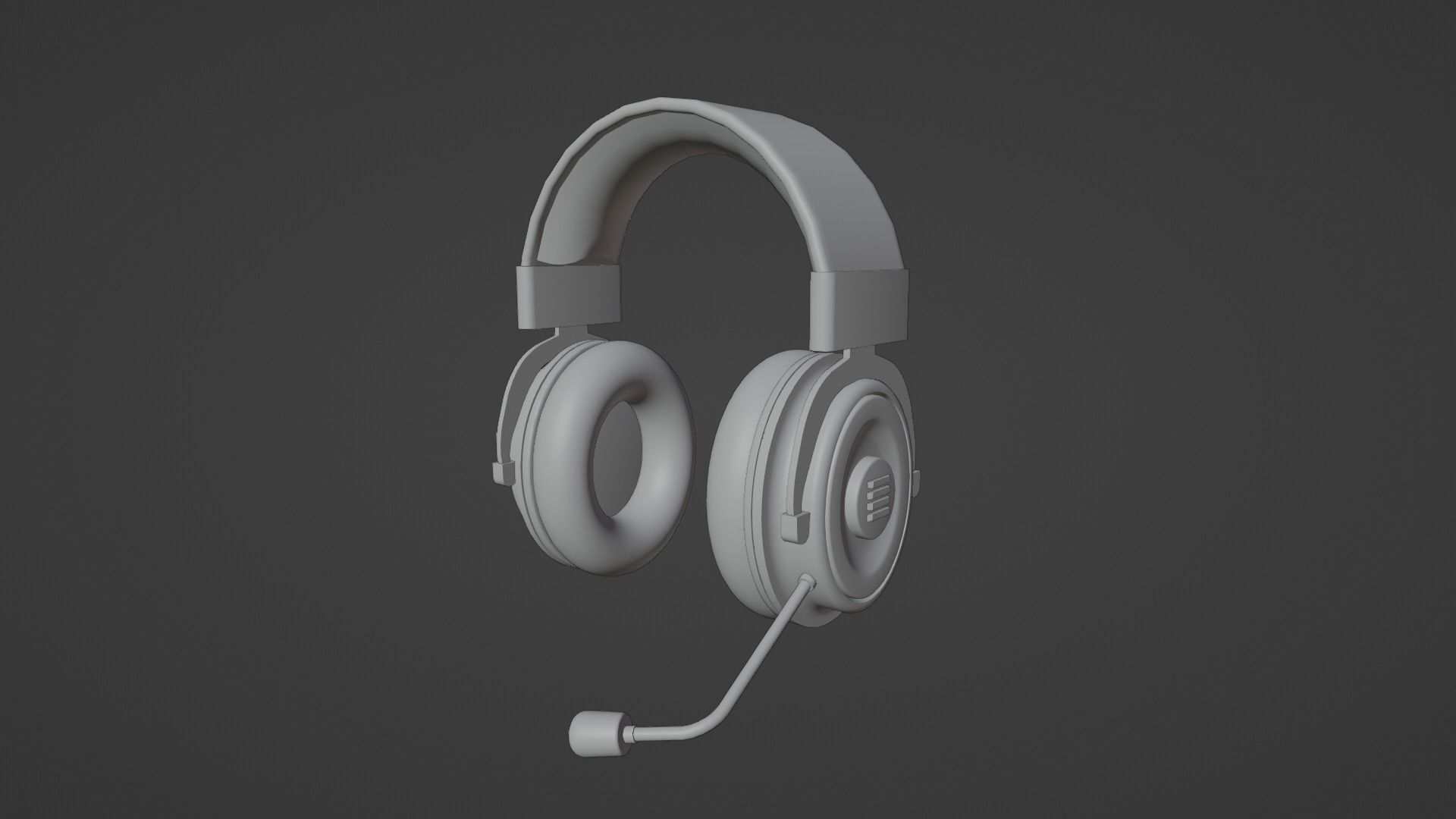 Over the Ear Headphones with Mic 3D model_2