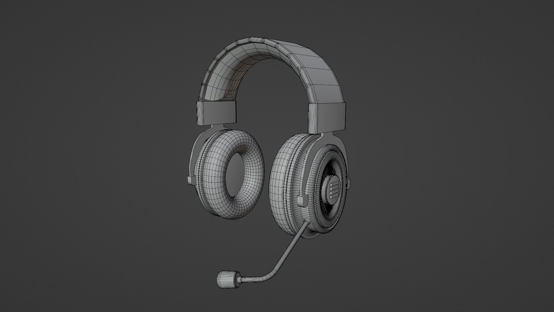 Over the Ear Headphones with Mic 3D model_3