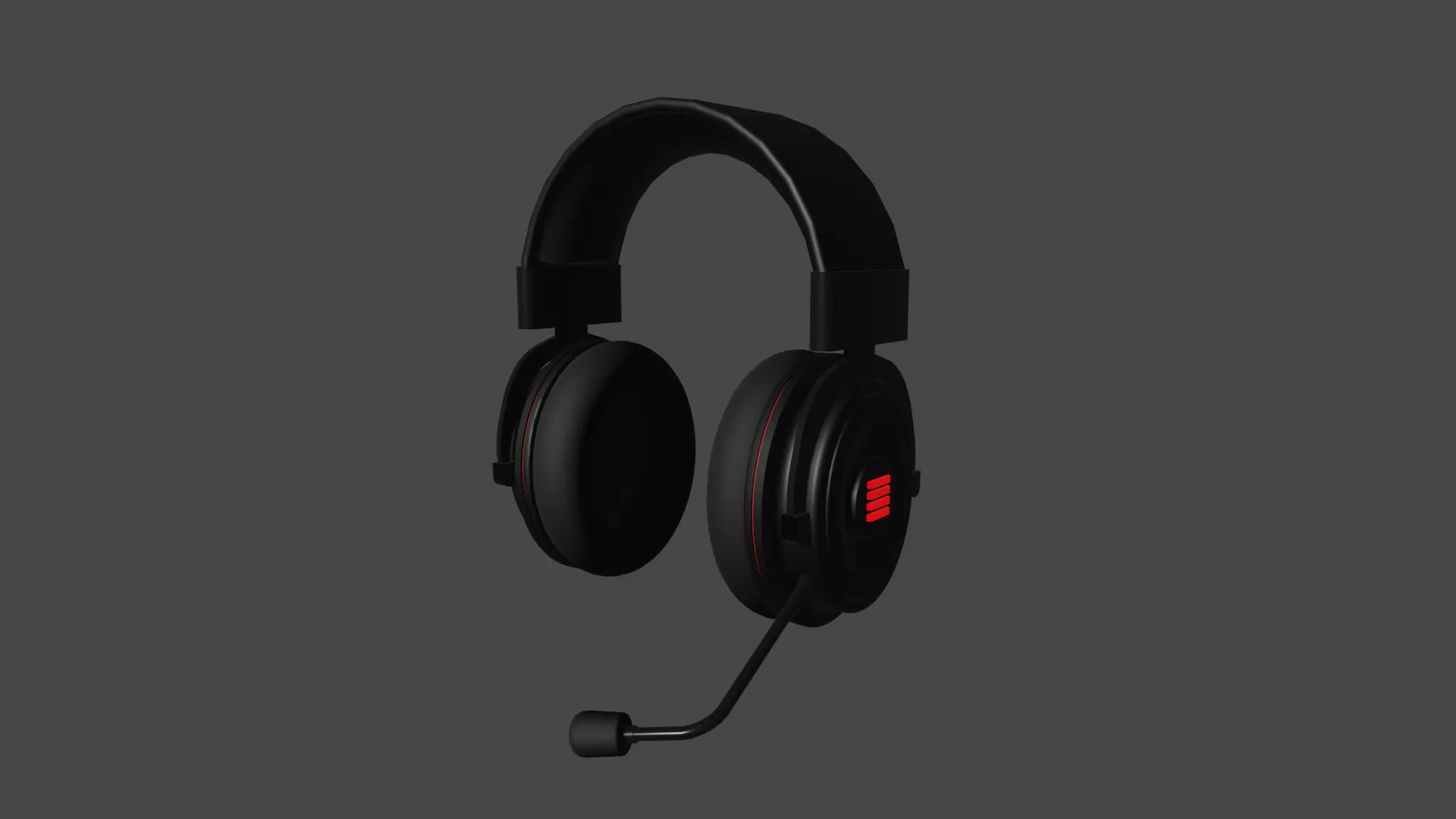 Over the Ear Headphones with Mic 3D model_0
