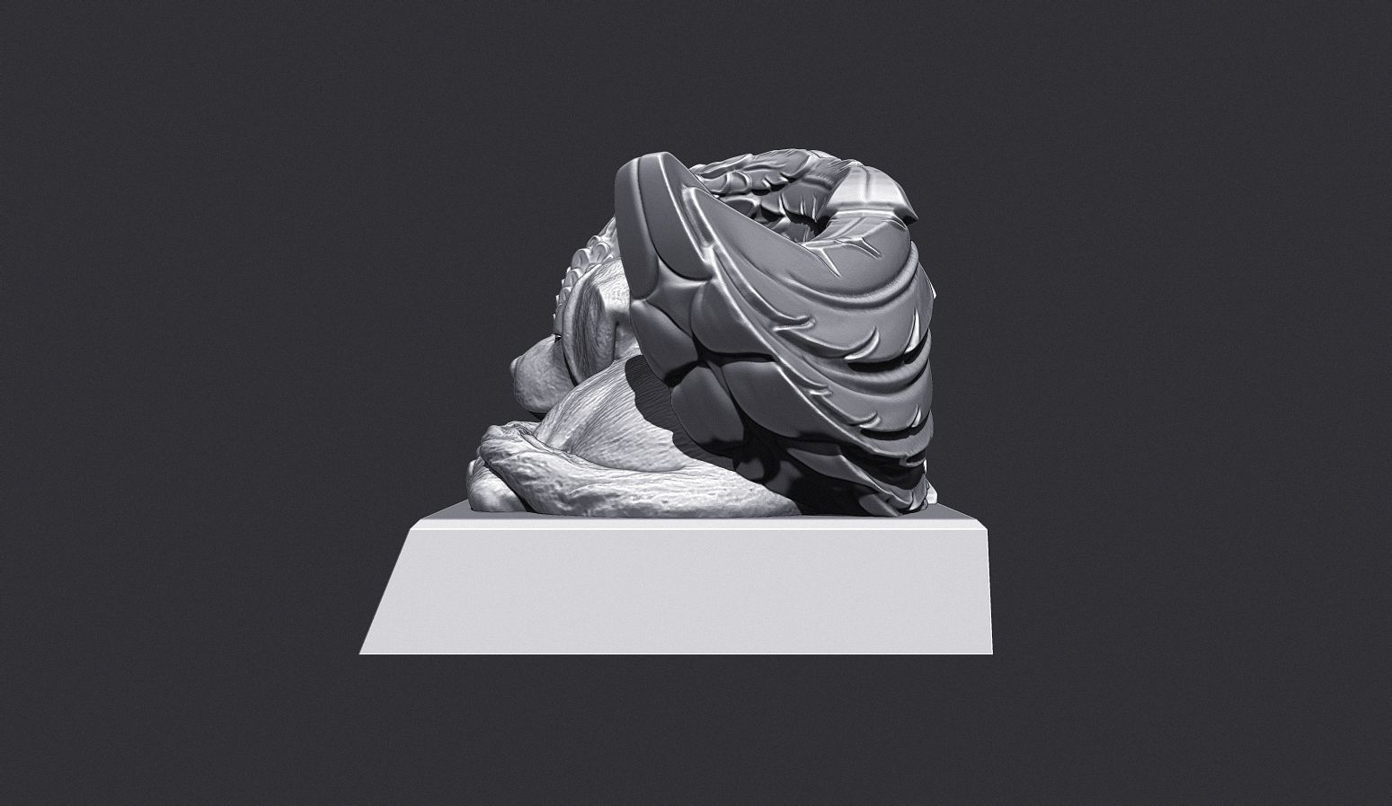 Sleeping Doggie Angel 3D print model_3