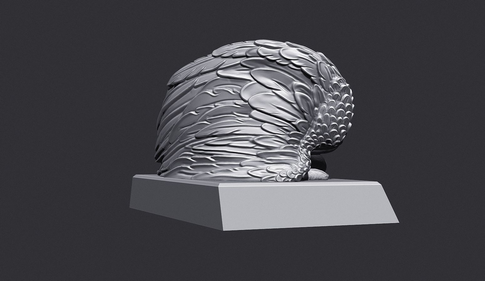 Sleeping Doggie Angel 3D print model_5