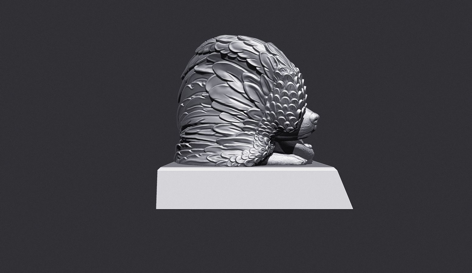 Sleeping Doggie Angel 3D print model_6