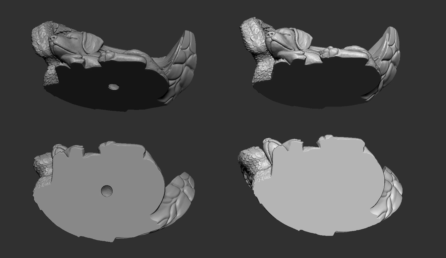 Sleeping Doggie Angel 3D print model_16