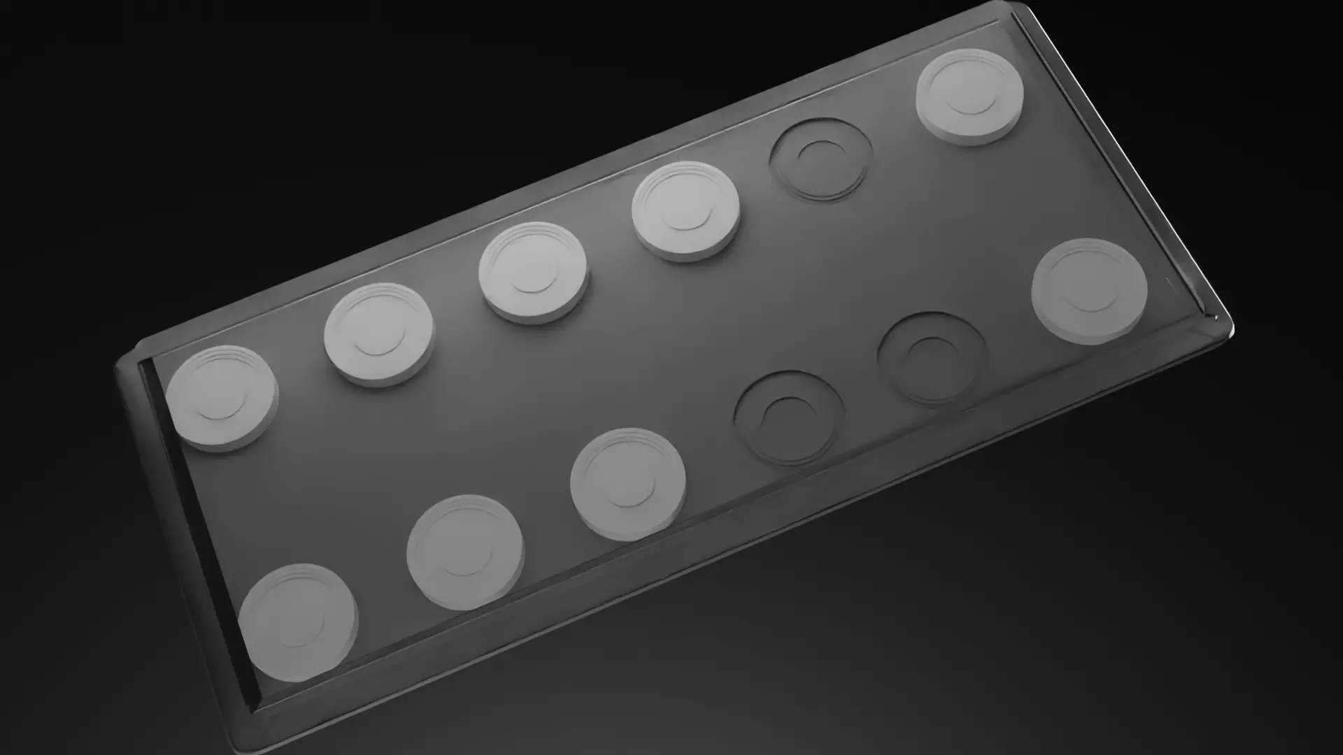 Pills box with dots Free 3D model