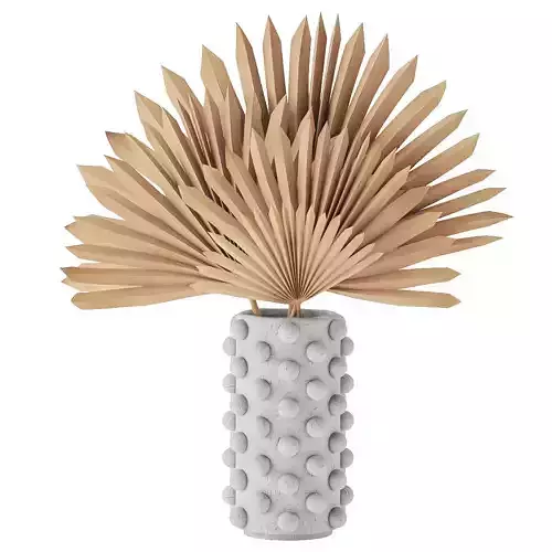 Dry palm leaves in a vase