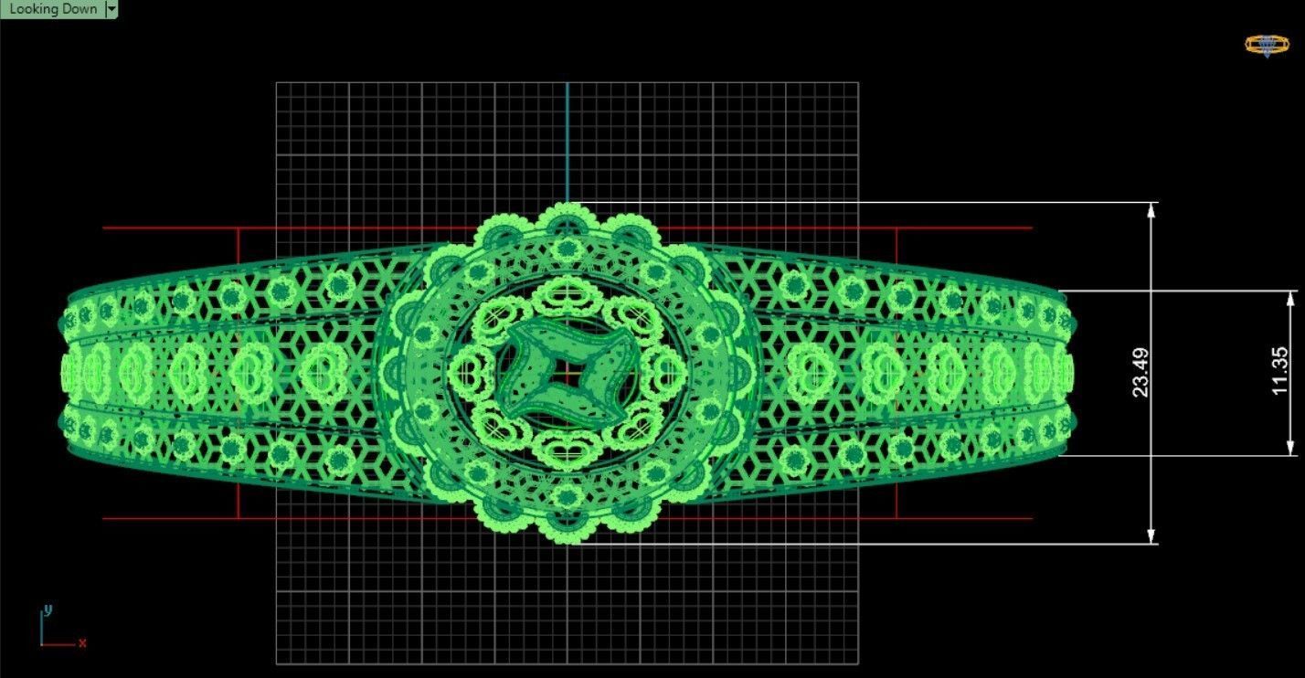 Women Bracelet Indian style madrassi 3D print model_2