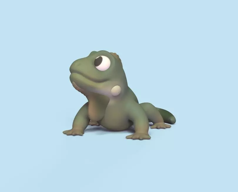 Iguana lizard 3D print model_0