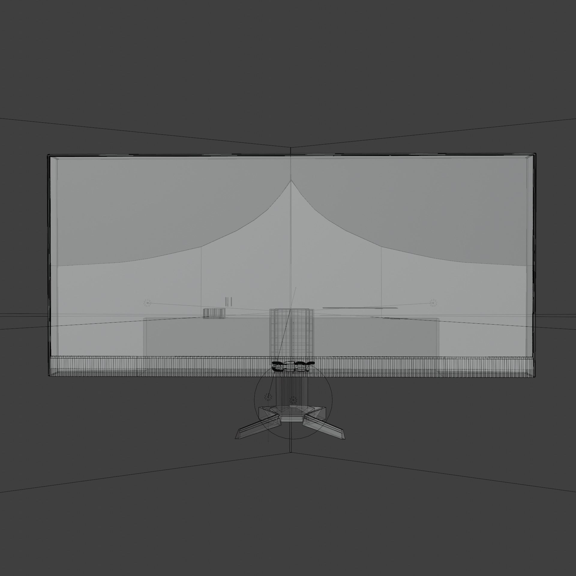 Gaming Monitor Acer pbr  3D model_2