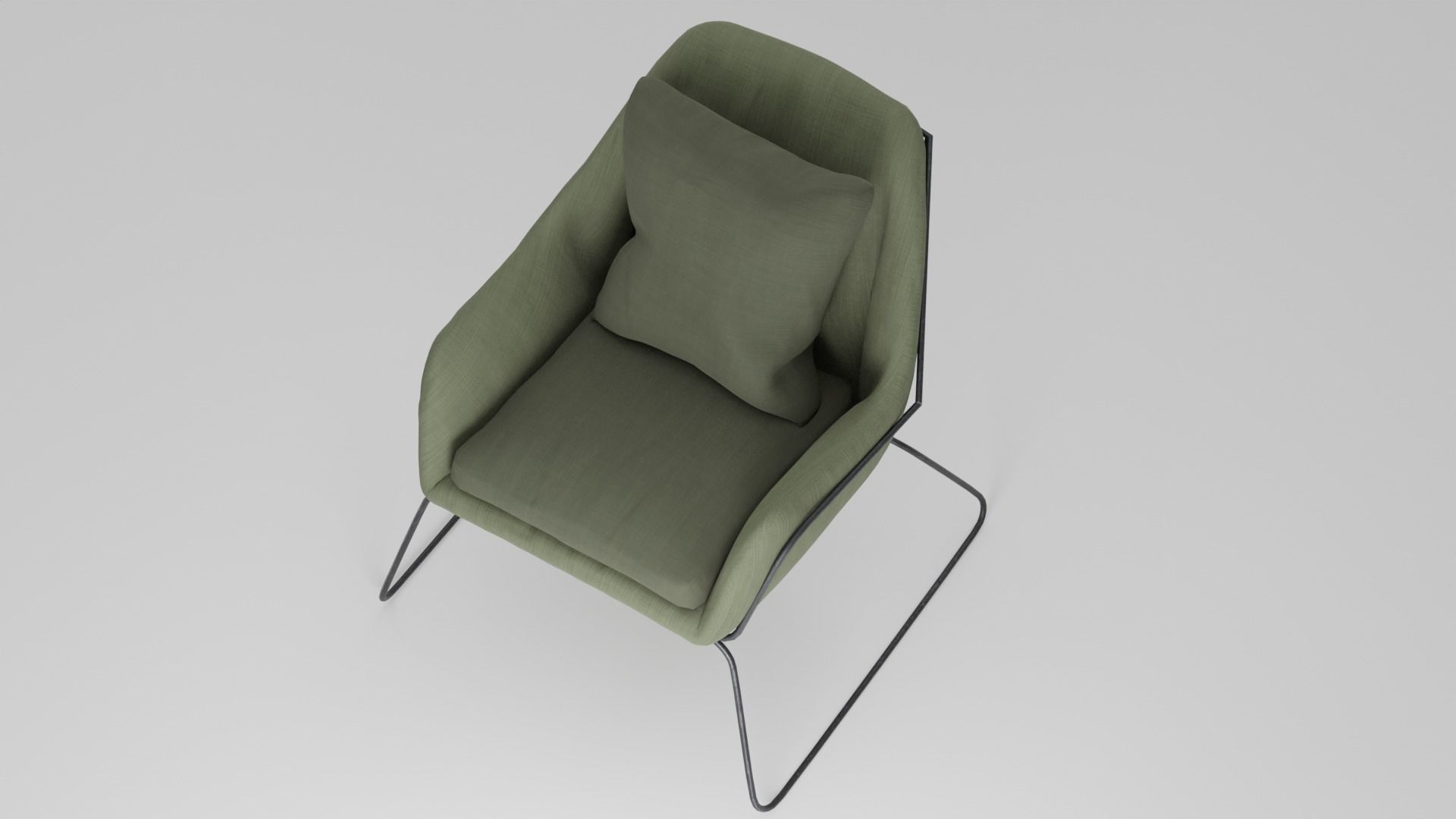 armchair chair with legs Free 3D model_3