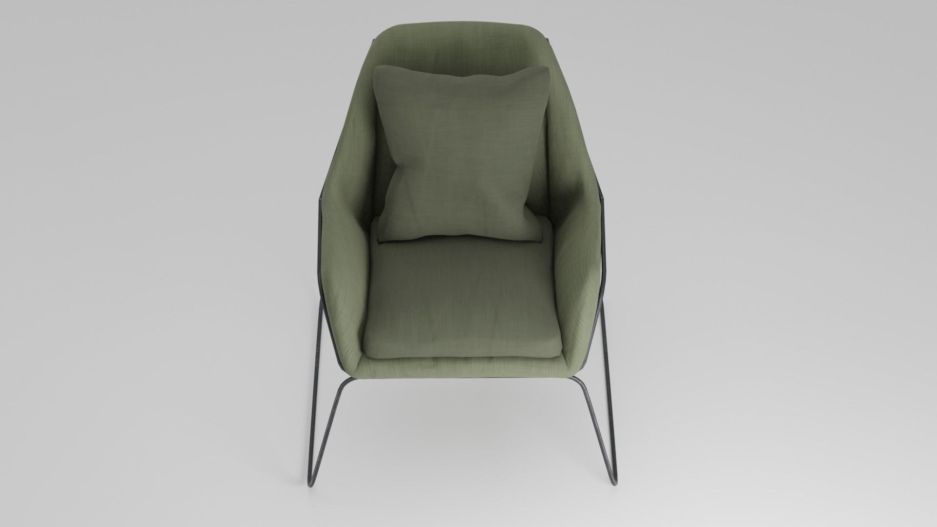 armchair chair with legs Free 3D model_1