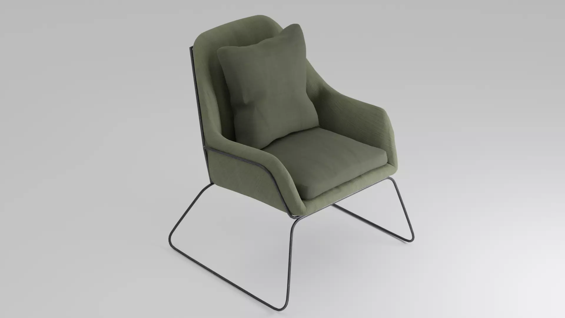 armchair chair with legs Free 3D model_0