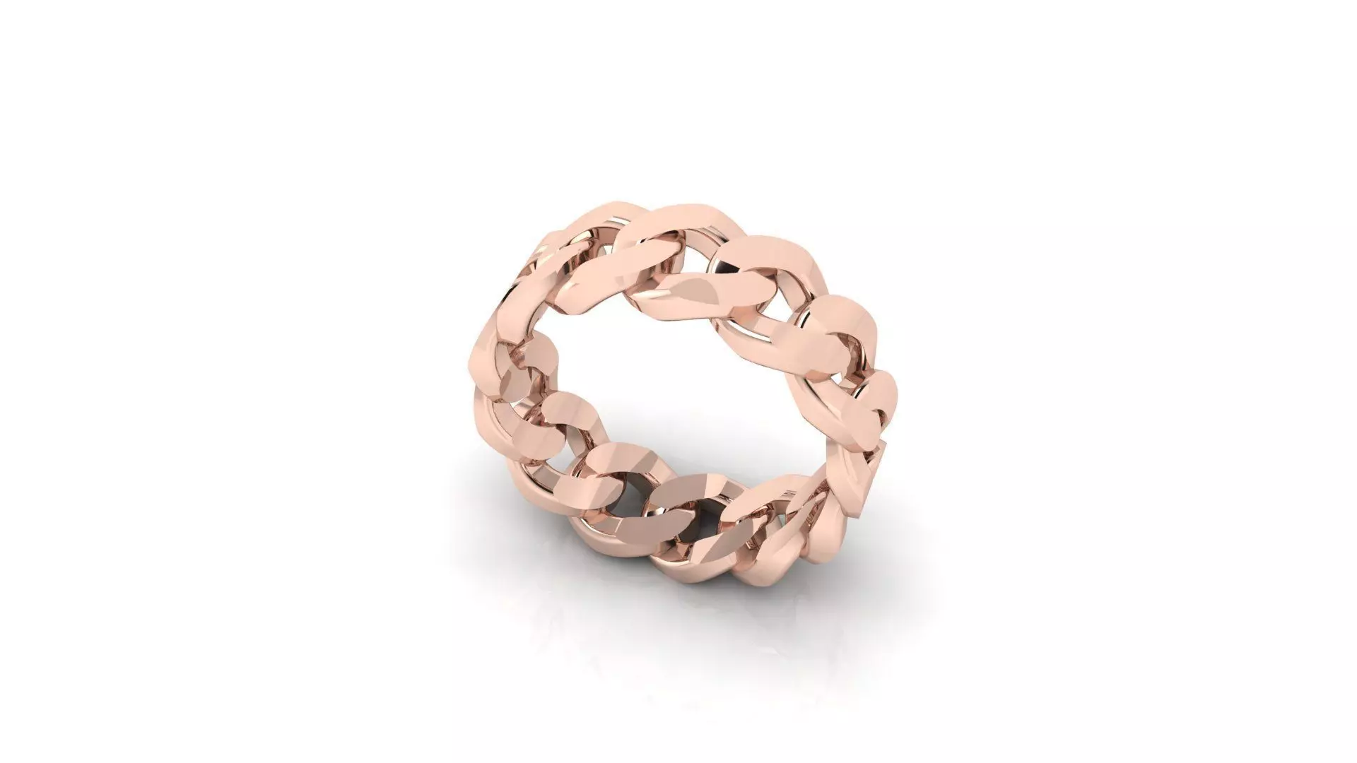 Cuban Link Chain Ring All size 3D print model